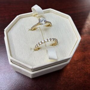 Swarovski Gold Crystal Ring Set